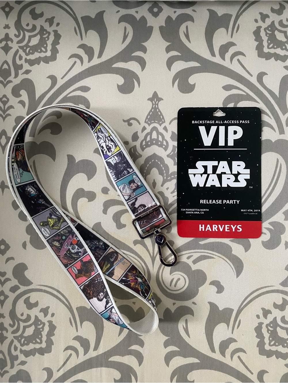 Harveys Vip Star Wars Lanyard with vip tag